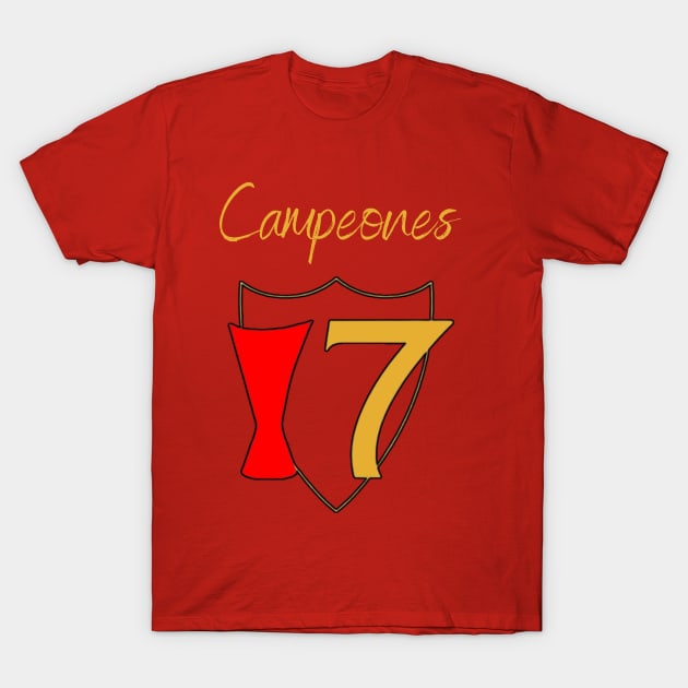 Sevilla 7 times T-Shirt by Providentfoot